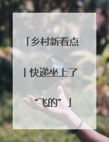 乡村新看点丨快递坐上了“飞的”