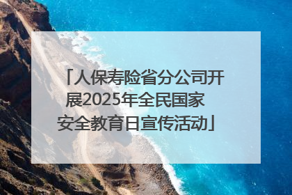 人保寿险省分公司开展2025年全民国家安全教育日宣传活动
