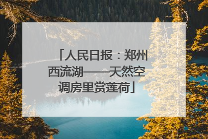 人民日报：郑州西流湖——天然空调房里赏莲荷