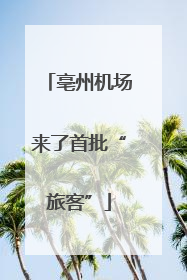 亳州机场来了首批“旅客”