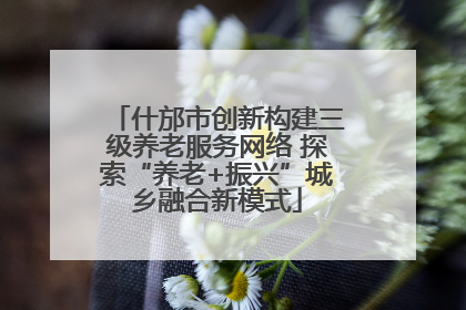 什邡市创新构建三级养老服务网络 探索“养老+振兴”城乡融合新模式