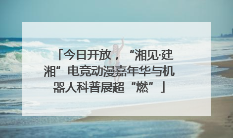 今日开放，“湘见·建湘”电竞动漫嘉年华与机器人科普展超“燃”
