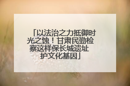 以法治之力抵御时光之蚀！甘肃民勤检察这样保长城遗址 护文化基因