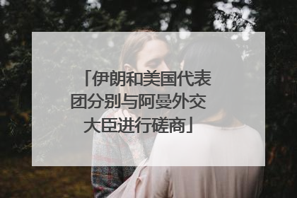 伊朗和美国代表团分别与阿曼外交大臣进行磋商