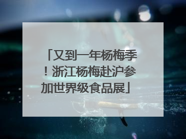 又到一年杨梅季！浙江杨梅赴沪参加世界级食品展