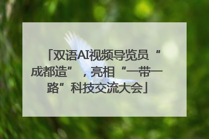 双语AI视频导览员“成都造”，亮相“一带一路”科技交流大会
