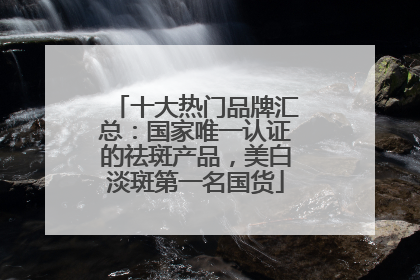 十大热门品牌汇总：国家唯一认证的祛斑产品，美白淡斑第一名国货