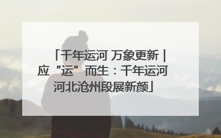 千年运河 万象更新｜应“运”而生：千年运河河北沧州段展新颜