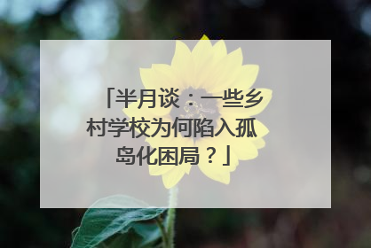半月谈：一些乡村学校为何陷入孤岛化困局？
