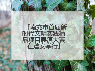 南充市首届新时代文明实践精品项目展演大赛在蓬安举行