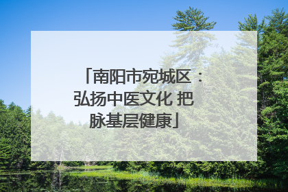 南阳市宛城区：弘扬中医文化 把脉基层健康