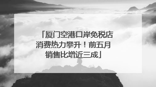 厦门空港口岸免税店消费热力攀升！前五月销售比增近三成