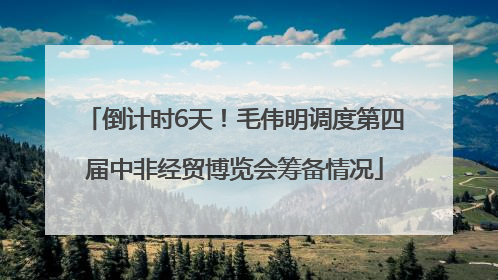 倒计时6天！毛伟明调度第四届中非经贸博览会筹备情况