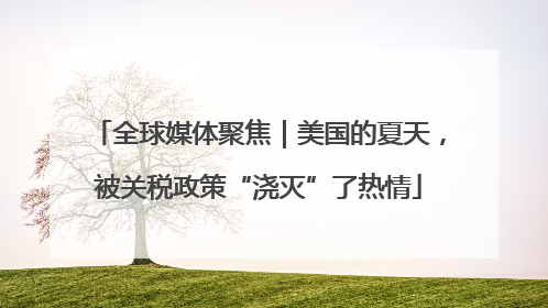 全球媒体聚焦｜美国的夏天，被关税政策“浇灭”了热情