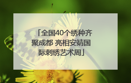 全国40个绣种齐聚成都 亮相安靖国际刺绣艺术周