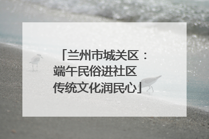 兰州市城关区：端午民俗进社区 传统文化润民心