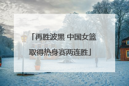 再胜波黑 中国女篮取得热身赛两连胜
