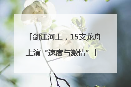 剑江河上，15支龙舟上演“速度与激情”