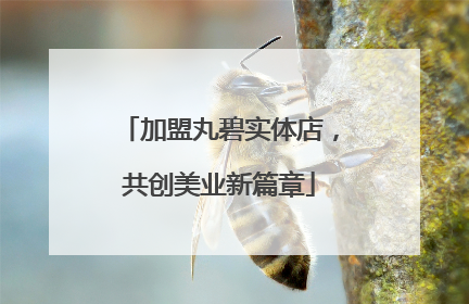 加盟丸碧实体店，共创美业新篇章
