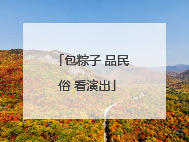 包粽子 品民俗 看演出
