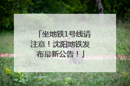 坐地铁1号线请注意！沈阳地铁发布最新公告！