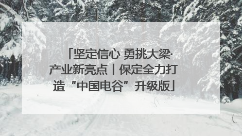 坚定信心 勇挑大梁·产业新亮点丨保定全力打造“中国电谷”升级版