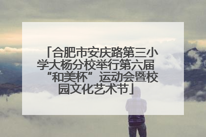 合肥市安庆路第三小学大杨分校举行第六届“和美杯”运动会暨校园文化艺术节