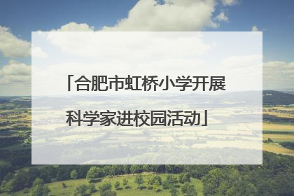 合肥市虹桥小学开展科学家进校园活动