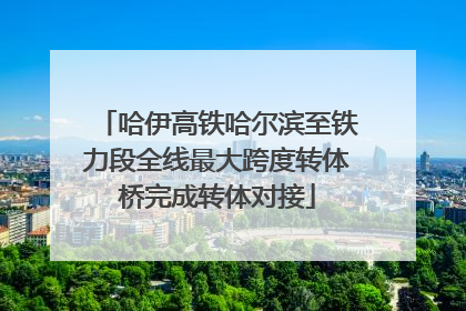 哈伊高铁哈尔滨至铁力段全线最大跨度转体桥完成转体对接