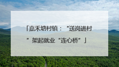 嘉禾塘村镇：“送岗进村”架起就业“连心桥”