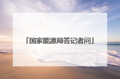 国家能源局答记者问