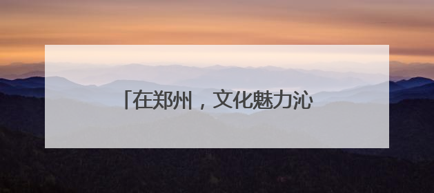 在郑州，文化魅力沁润城市每一个角落