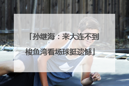 孙继海：来大连不到梭鱼湾看场球挺遗憾