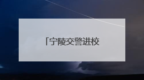 宁陵交警进校园开展交通安全宣传活动
