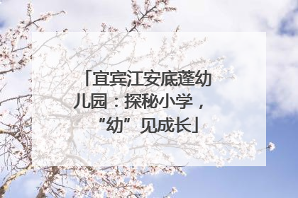 宜宾江安底蓬幼儿园：探秘小学，“幼”见成长