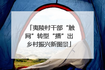 夷陵村干部“触网”转型“播”出乡村振兴新图景