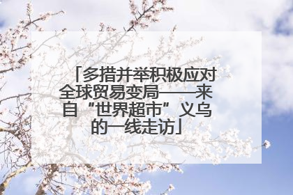 多措并举积极应对全球贸易变局——来自“世界超市”义乌的一线走访