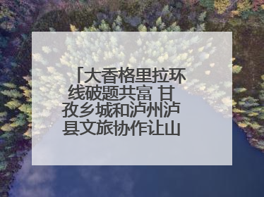 大香格里拉环线破题共富 甘孜乡城和泸州泸县文旅协作让山河变“媒介”
