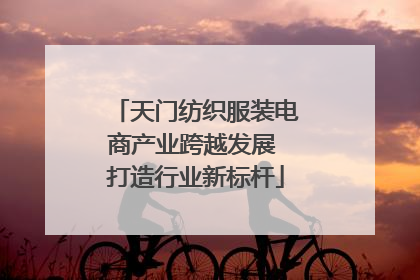 天门纺织服装电商产业跨越发展 打造行业新标杆