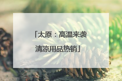 太原:高温来袭 清凉用品热销