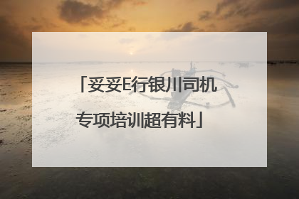 妥妥E行银川司机专项培训超有料