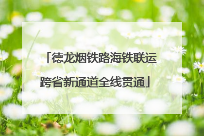 德龙烟铁路海铁联运跨省新通道全线贯通