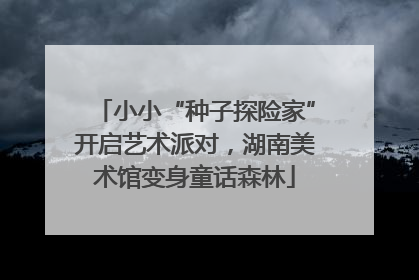 小小“种子探险家”开启艺术派对，湖南美术馆变身童话森林