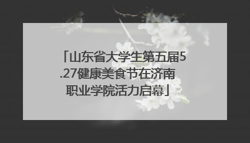 山东省大学生第五届5.27健康美食节在济南职业学院活力启幕