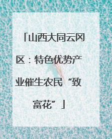 山西大同云冈区：特色优势产业催生农民“致富花”