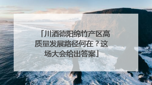 川酒德阳绵竹产区高质量发展路径何在？这场大会给出答案