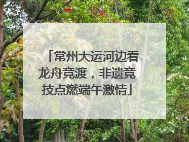 常州大运河边看龙舟竞渡，非遗竞技点燃端午激情