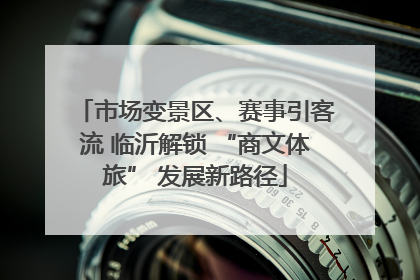 市场变景区、赛事引客流 临沂解锁 “商文体旅” 发展新路径