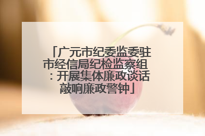 广元市纪委监委驻市经信局纪检监察组：开展集体廉政谈话 敲响廉政警钟