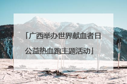 广西举办世界献血者日公益热血跑主题活动